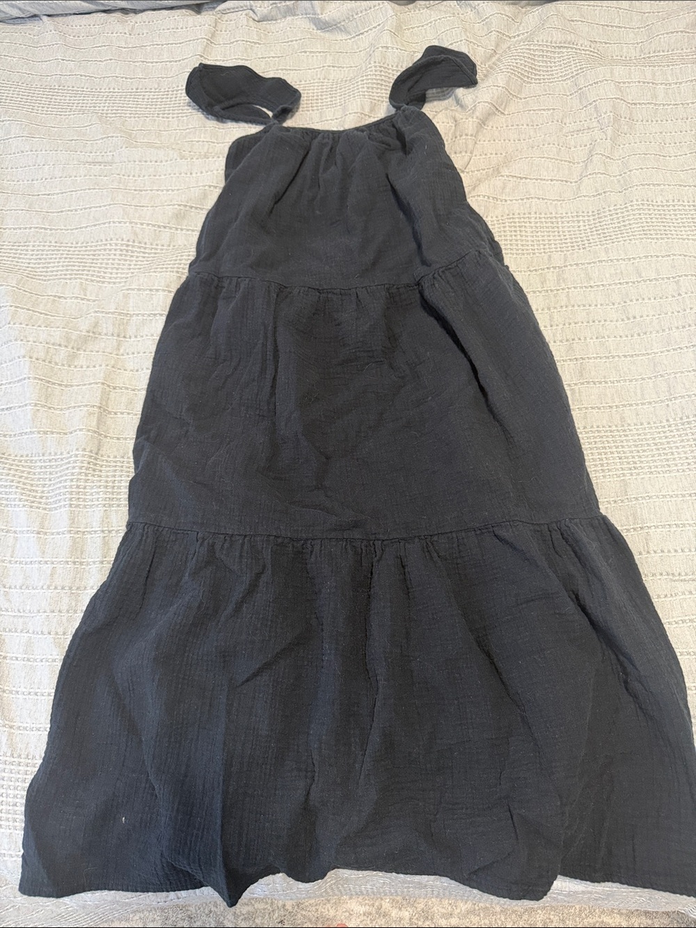 Women’s Black Tiered Cotton Dress